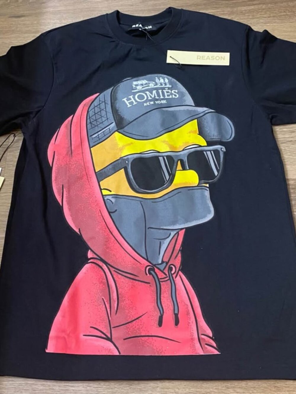 Reason Homies New York Bart Simpson Graphic T-Shirt Men’s Large NWT
